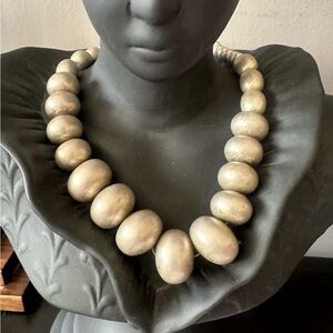 Silver Finish Beaded Necklace